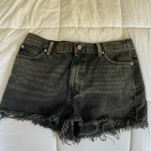 Black denim BDG shorts